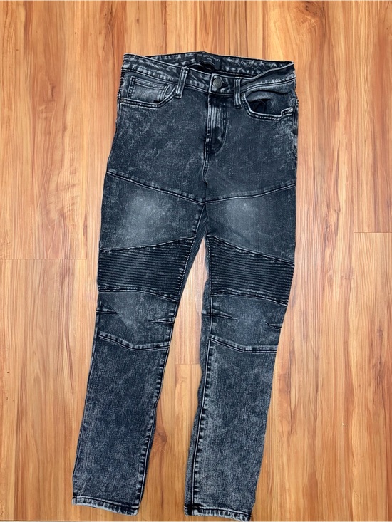 No Boundaries Other - No Boundaries Black Washed Skinny Moto Jeans